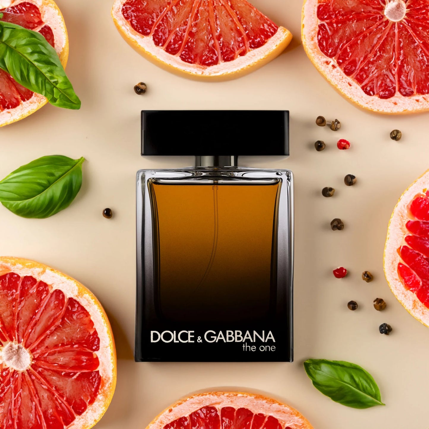 Parfüm Flakon von Dolce & Gabbana The One mit Blutorangen