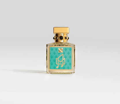 Transparentes Parfüm Flakon von Fragrance Du Bois AM mit goldenem Deckel