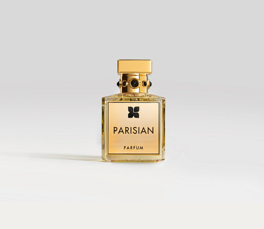 Parfüm Flakon von Fragrance Du Bois Parisian mit goldenem Deckel